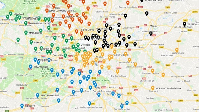 Poules Championnat de Paris IDF saison 2019/2020