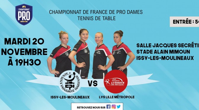 PRO B DAMES DU 20/11/18 – ISSY LES MOULINEAUX