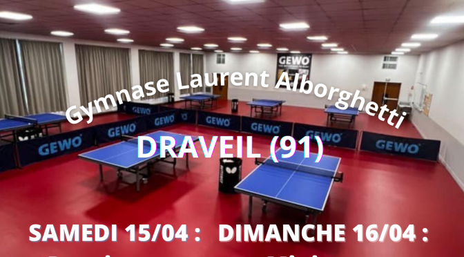 Critérium des Jeunes – 15 et 16 avril à Draveil (91)
