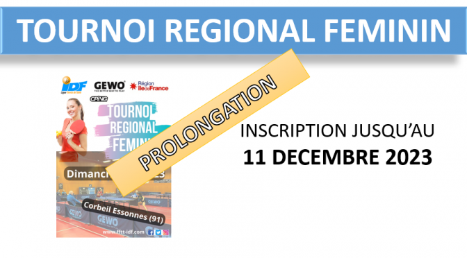 TOURNOI REGIONAL FEMININ